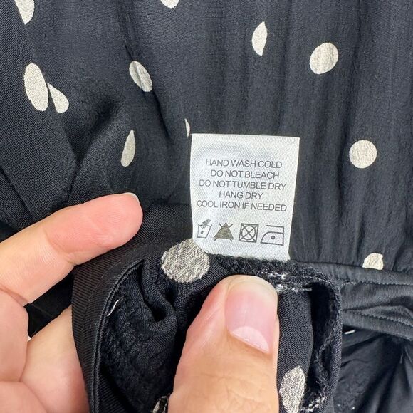 Lovers + Friends Bodysuit Evan Cami Polka-dot Size XS in Black - Picture 10 of 10